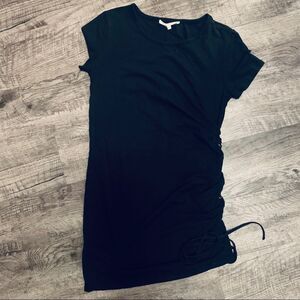 C&C California Black Drawstring Side Cotton Top